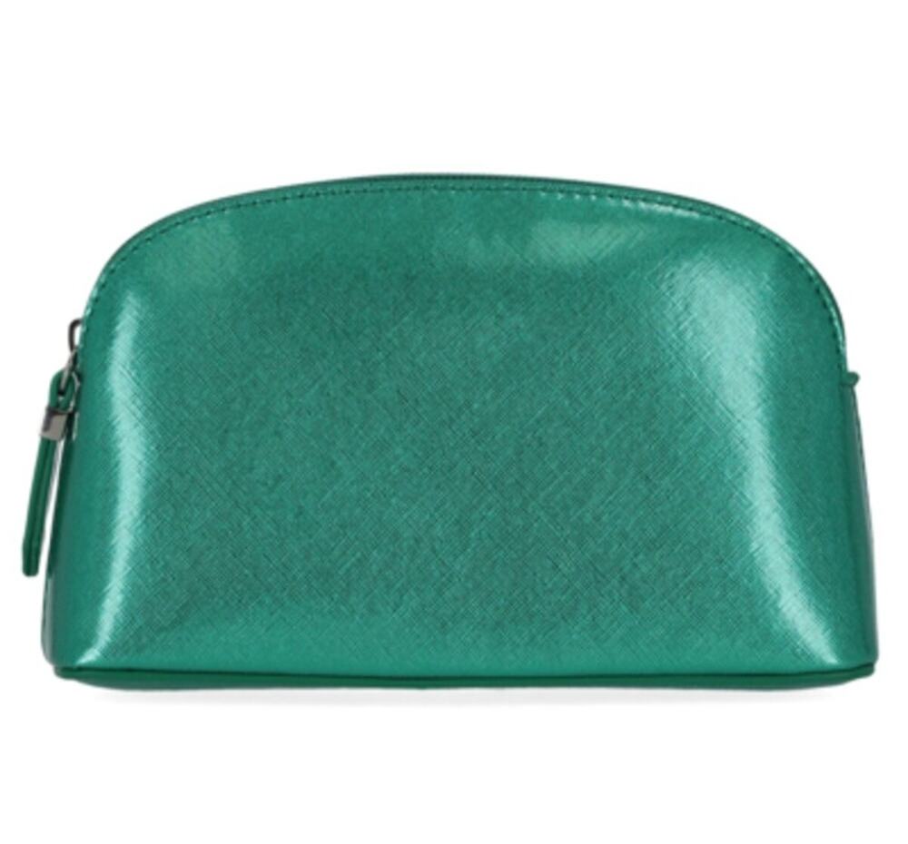 Stella Max Women's Zip Closure Cosmetic Bag in Green